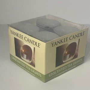 YANKEE CANDLE 12 TEA LIGHT CANDLES-UNSCENTED-NEW